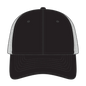 OTTO 83-1273 6 Panel Low Profile Mesh Back Trucker Cap - Blk/Blk/Gry - Blk/Blk/Gry / 6 1/2’’ - 7 5/8’’