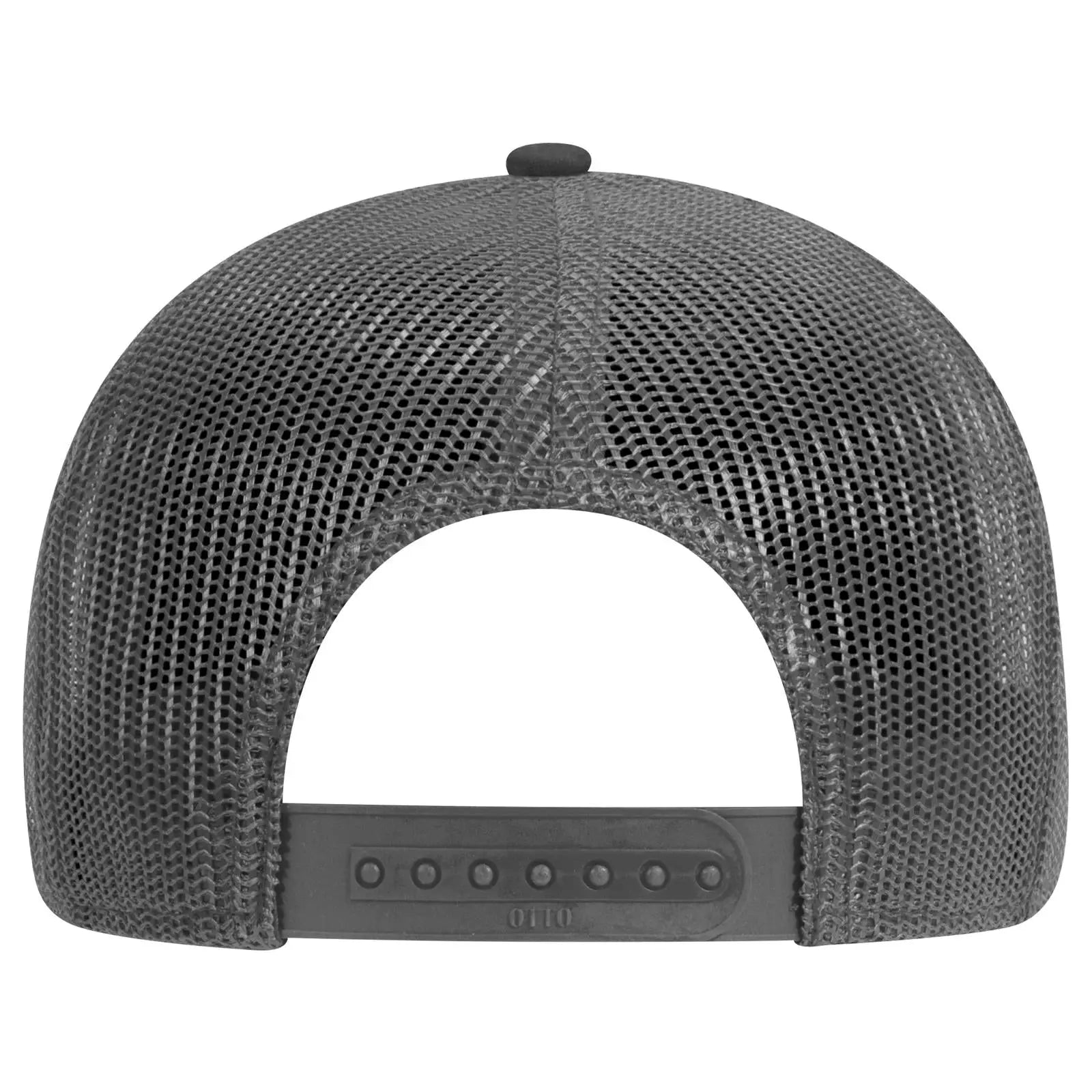 OTTO 83-1273 6 Panel Low Profile Mesh Back Trucker Cap - Char. Gray - Char. Gray / 6 1/2’’ - 7 5/8’’