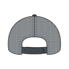 OTTO 83-1273 6 Panel Low Profile Mesh Back Trucker Cap - Char. Gray - Char. Gray / 6 1/2’’ - 7 5/8’’