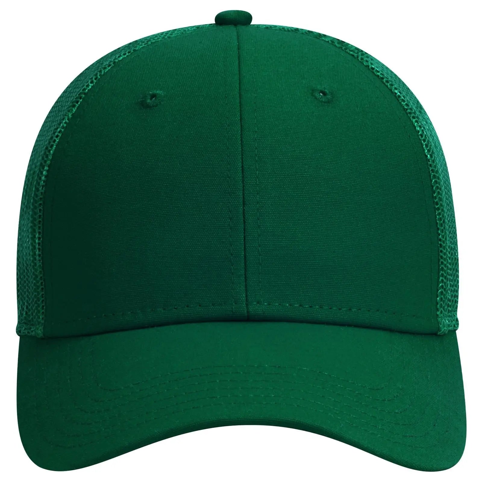 OTTO 83-1273 6 Panel Low Profile Mesh Back Trucker Cap - Dk. Green - Dk. Green / 6 1/2’’ - 7 5/8’’