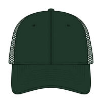 OTTO 83-1273 6 Panel Low Profile Mesh Back Trucker Cap - Dk. Green - Dk. Green / 6 1/2’’ - 7 5/8’’