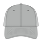OTTO 83-1273 6 Panel Low Profile Mesh Back Trucker Cap - Gray - Gray / 6 1/2’’ - 7 5/8’’