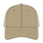 OTTO 83-1273 6 Panel Low Profile Mesh Back Trucker Cap - Khaki - Khaki / 6 1/2’’ - 7 5/8’’