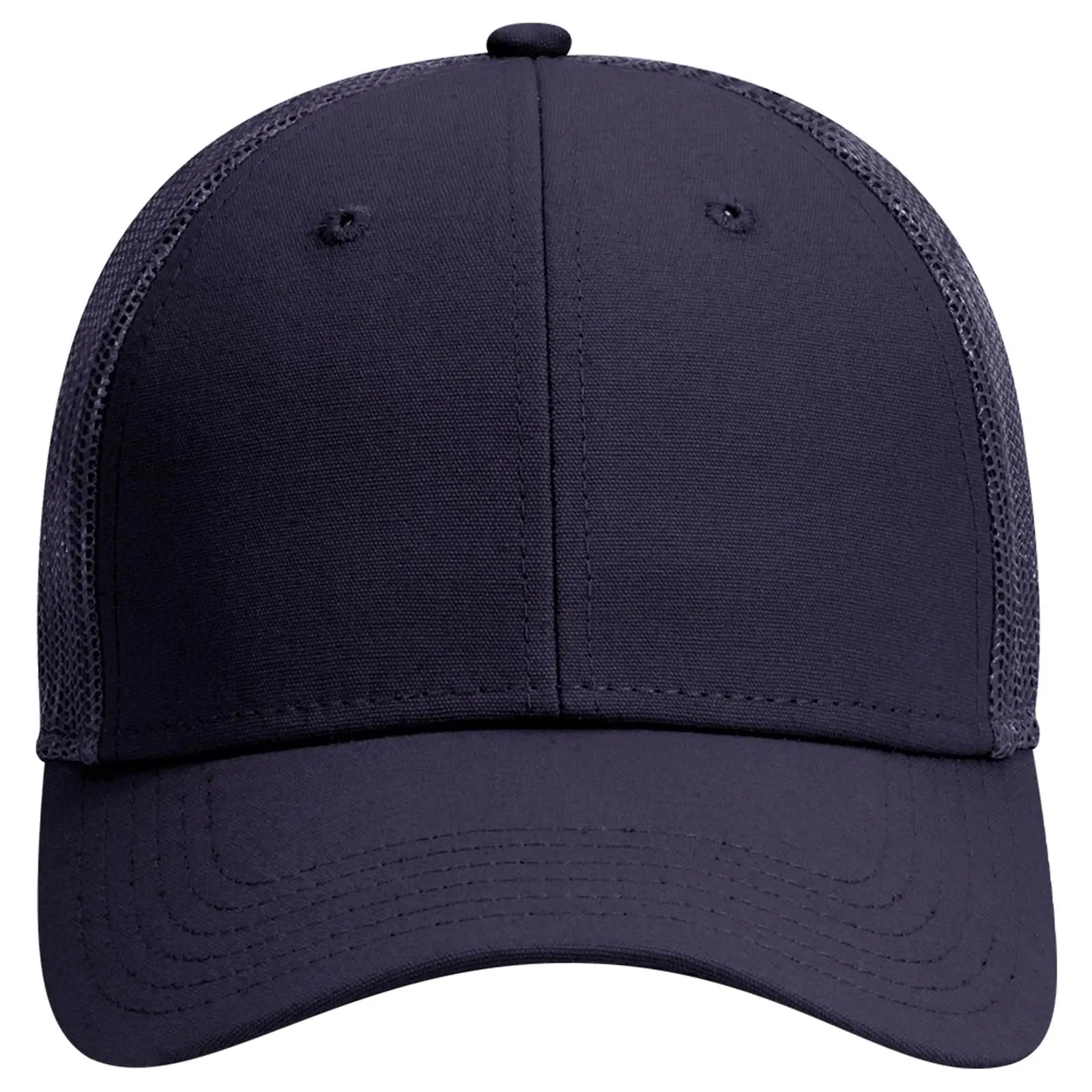 OTTO 83-1273 6 Panel Low Profile Mesh Back Trucker Cap - Navy - Navy / 6 1/2’’ - 7 5/8’’