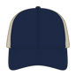OTTO 83-1273 6 Panel Low Profile Mesh Back Trucker Cap - Nvy/Nvy/Kha - Nvy/Nvy/Kha / 6 1/2’’ - 7 5/8’’