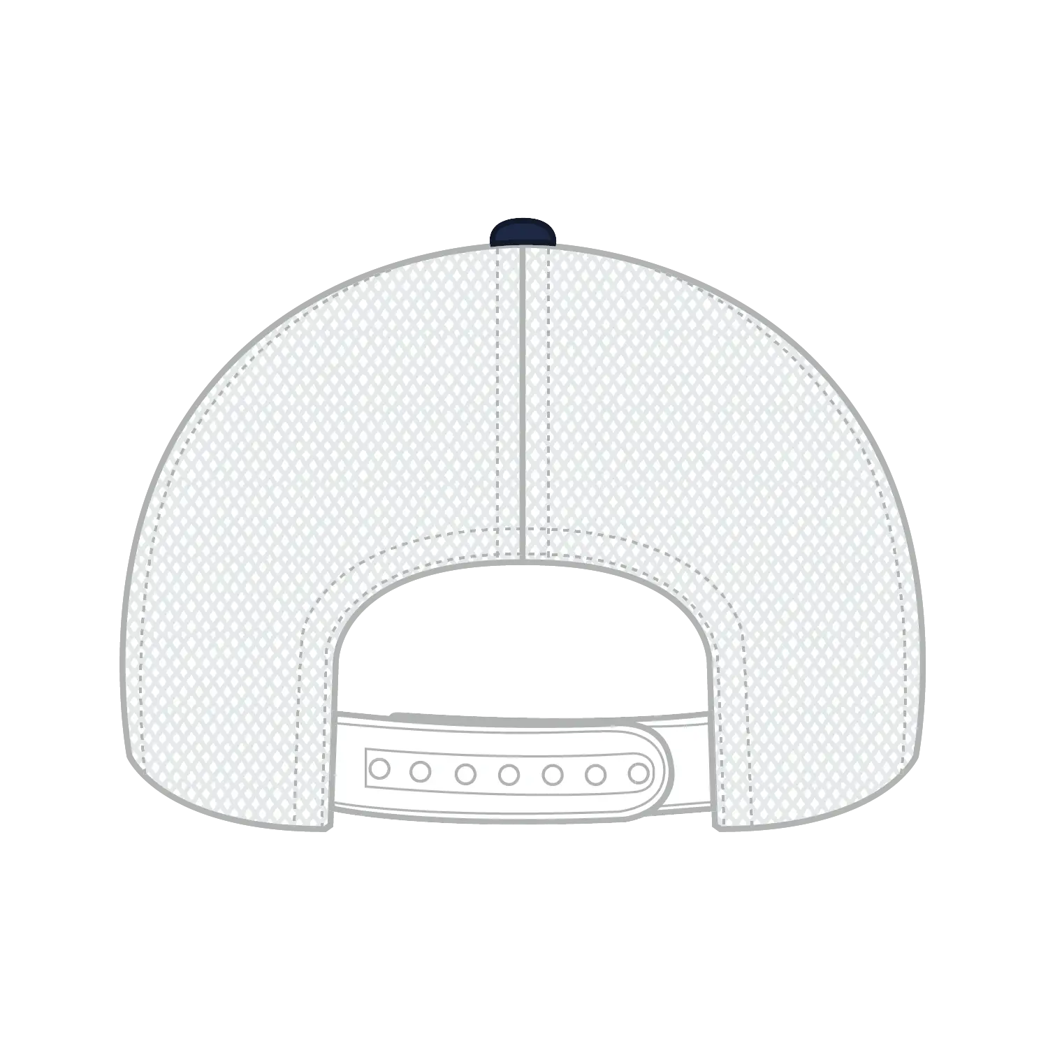 OTTO 83-1273 6 Panel Low Profile Mesh Back Trucker Cap - Nvy/Nvy/Wht - Nvy/Nvy/Wht / 6 1/2’’ - 7 5/8’’