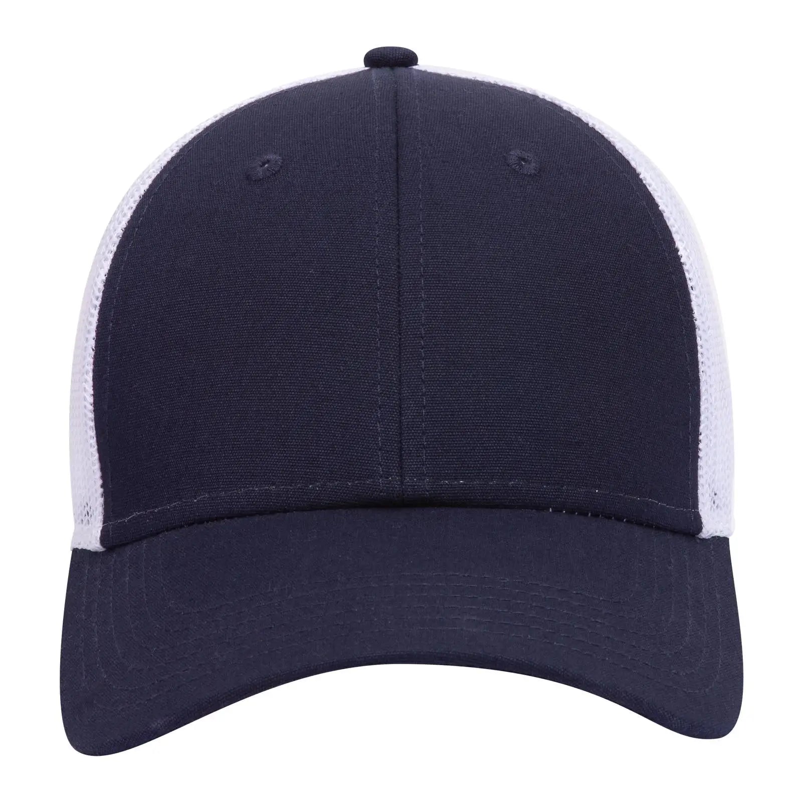 OTTO 83-1273 6 Panel Low Profile Mesh Back Trucker Cap - Nvy/Nvy/Wht - Nvy/Nvy/Wht / 6 1/2’’ - 7 5/8’’