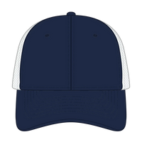 OTTO 83-1273 6 Panel Low Profile Mesh Back Trucker Cap - Nvy/Nvy/Wht - Nvy/Nvy/Wht / 6 1/2’’ - 7 5/8’’
