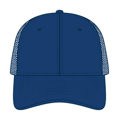 OTTO 83-1273 6 Panel Low Profile Mesh Back Trucker Cap - Royal - Royal / 6 1/2’’ - 7 5/8’’