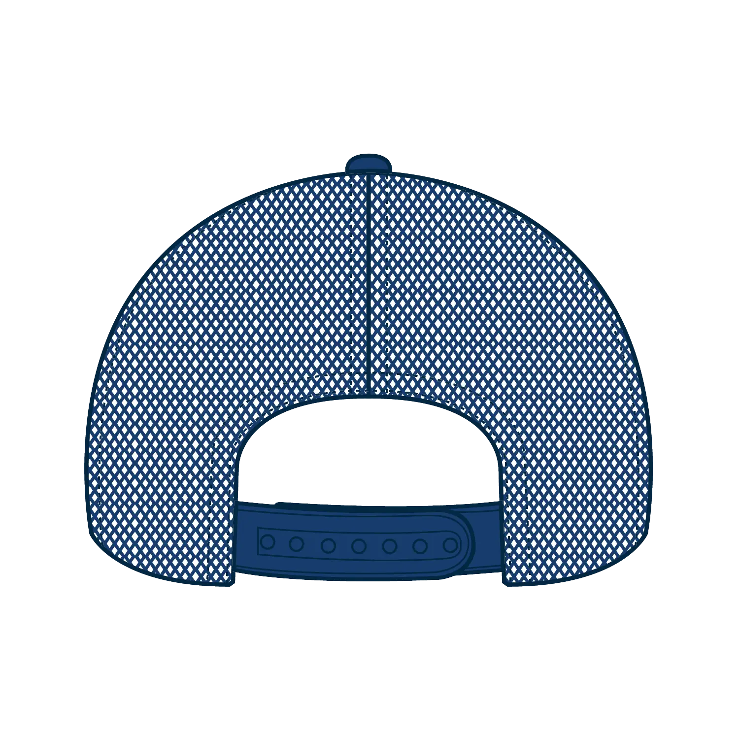 OTTO 83-1273 6 Panel Low Profile Mesh Back Trucker Cap - Royal - Royal / 6 1/2’’ - 7 5/8’’