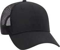 OTTO 83-1273 Cotton Canvas Mesh Back Low Profile Baseball Cap - Black - Black / One Size Fits Most