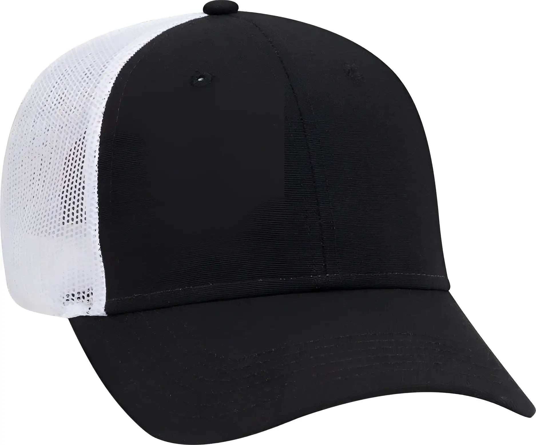 OTTO 83 1273 Cotton Canvas Mesh Back Low Profile Baseball Cap Black Black Gray Black Gray / One Size Fits Most
