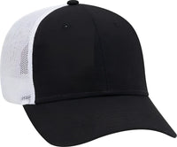 OTTO 83 1273 Cotton Canvas Mesh Back Low Profile Baseball Cap Black Black Gray Black Gray / One Size Fits Most