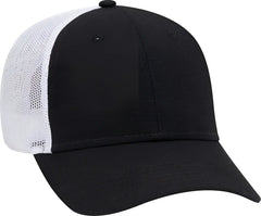 OTTO 83 1273 Cotton Canvas Mesh Back Low Profile Baseball Cap Black Black Gray Black Gray / One Size Fits Most
