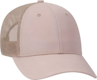 OTTO 83 1273 Cotton Canvas Mesh Back Low Profile Baseball Cap Black Black Khaki Black Khaki / One Size Fits Most
