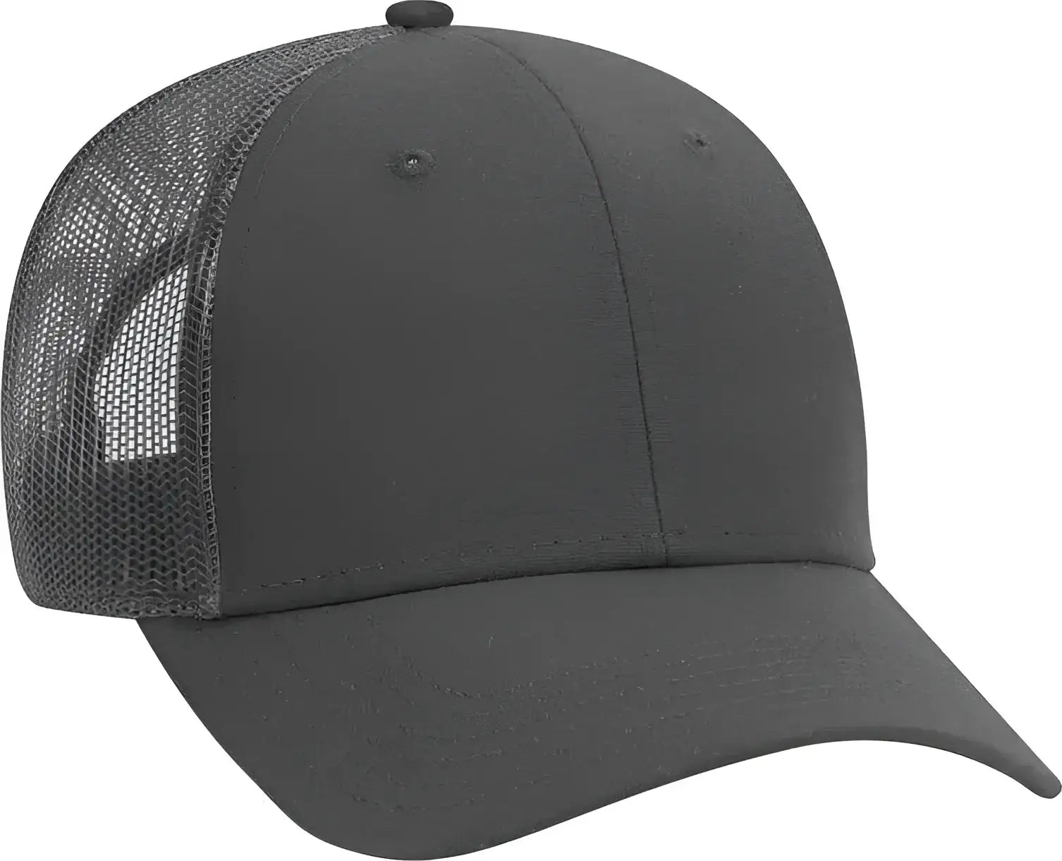 OTTO 83 1273 Cotton Canvas Mesh Back Low Profile Baseball Cap Charcoal Gray Dark Gray / One Size Fits Most