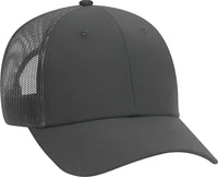 OTTO 83 1273 Cotton Canvas Mesh Back Low Profile Baseball Cap Charcoal Gray Dark Gray / One Size Fits Most