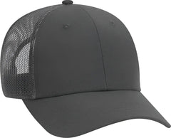 OTTO 83 1273 Cotton Canvas Mesh Back Low Profile Baseball Cap Charcoal Gray Dark Gray / One Size Fits Most