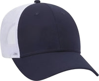 OTTO 83-1273 Cotton Canvas Mesh Back Low Profile Baseball Cap - Navy Navy White - Navy White / One Size Fits Most