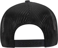OTTO 83-1279 6 Panel Low Profile Mesh Back Trucker Hat - Black - Black / One Size Fits Most