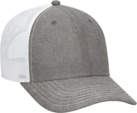 OTTO 83-1279 6 Panel Low Profile Mesh Back Trucker Hat - Charcoal White - Dark Gray White / One Size Fits Most