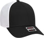 OTTO 83-1299 OTTO COMFY FIT 6 Panel Low Profile Mesh Back Baseball Cap - Black Black White - Black White / One Size