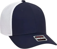 OTTO 83-1299 OTTO COMFY FIT 6 Panel Low Profile Mesh Back Baseball Cap - Navy Navy White - Navy White / One Size Fits