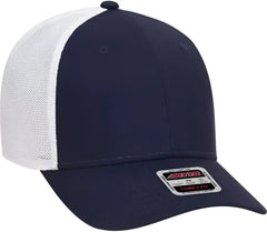 OTTO 83-1299 OTTO COMFY FIT 6 Panel Low Profile Mesh Back Baseball Cap - Navy Navy White - Navy White / One Size Fits