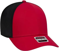 OTTO 83-1299 OTTO COMFY FIT 6 Panel Low Profile Mesh Back Baseball Cap - Red Red Black - Red Black / One Size Fits Most