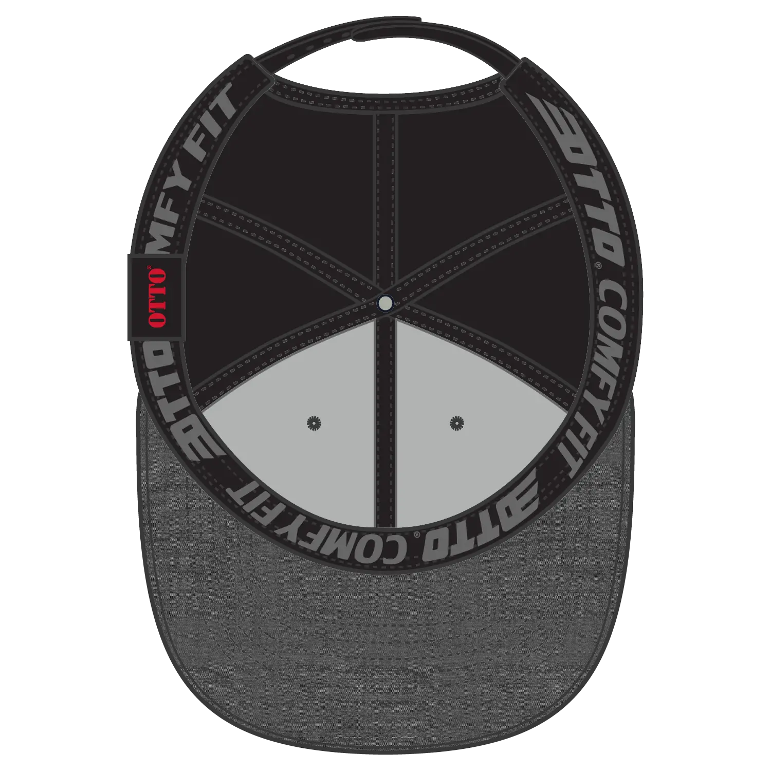 OTTO 83-1299 ’OTTO Comfy Fit’ 6 Panel Low Profile Mesh Back Trucker Cap - Black - Black / 6 1/2’’ - 7 5/8’’