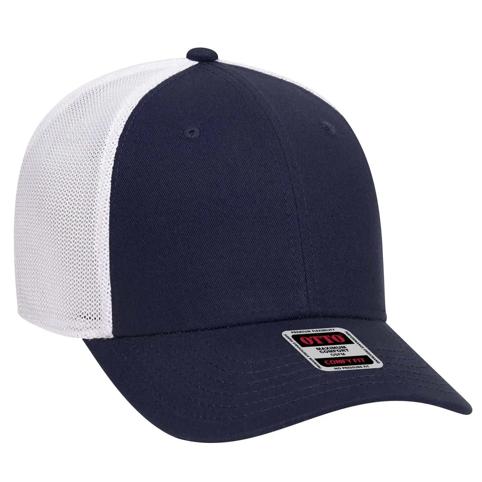OTTO 83-1299 ’OTTO Comfy Fit’ 6 Panel Low Profile Mesh Back Trucker Cap - Nvy/Nvy/Wht - Nvy/Nvy/Wht / 6 1/2’’ - 7 5/8’’