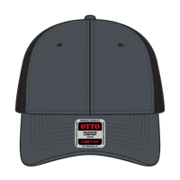OTTO 83-1299 ’OTTO Comfy Fit’ 6 Panel Low Profile Mesh Back Trucker Cap - Ch.Gry/Ch.Gry/Blk - Ch.Gry/Ch.Gry/Blk / 6