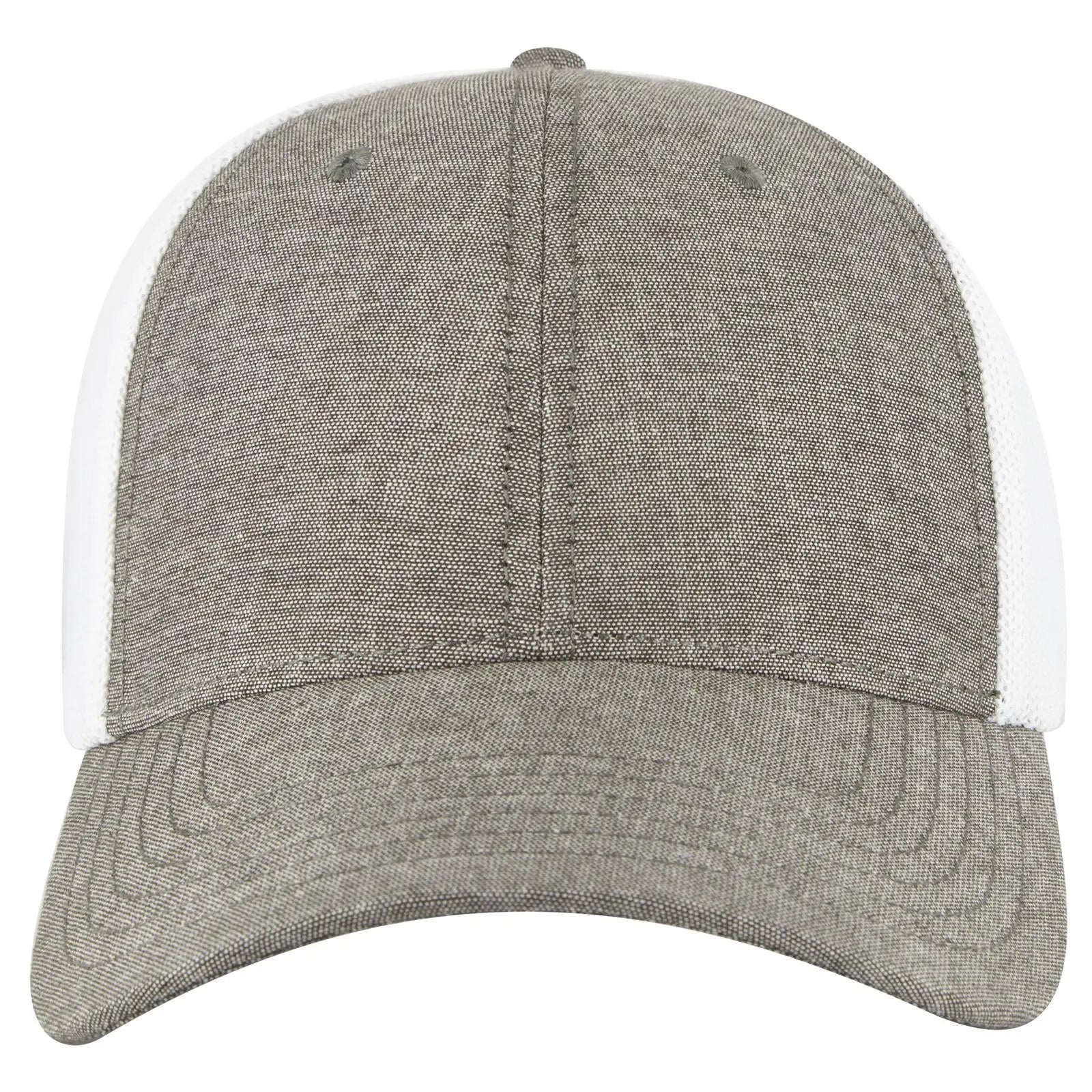OTTO 83-1299 ’OTTO Comfy Fit’ 6 Panel Low Profile Mesh Back Trucker Cap - ChGry/Wht - ChGry/Wht / 6 1/2’’ - 7 5/8’’