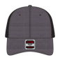 OTTO 83-1299 ’OTTO Comfy Fit’ 6 Panel Low Profile Mesh Back Trucker Cap - Hth.Blk/Hth.Blk/Blk - Hth.Blk/Hth.Blk/Blk / 6