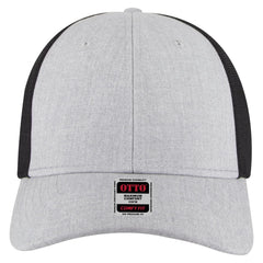 OTTO 83-1299 ’OTTO Comfy Fit’ 6 Panel Low Profile Mesh Back Trucker Cap - H. Gry/H. Gry/Blk - H. Gry/H. Gry/Blk / 6