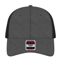 OTTO 83-1299 ’OTTO Comfy Fit’ 6 Panel Low Profile Mesh Back Trucker Cap - Black - Black / 6 1/2’’ - 7 5/8’’