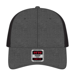 OTTO 83-1299 ’OTTO Comfy Fit’ 6 Panel Low Profile Mesh Back Trucker Cap - Black - Black / 6 1/2’’ - 7 5/8’’