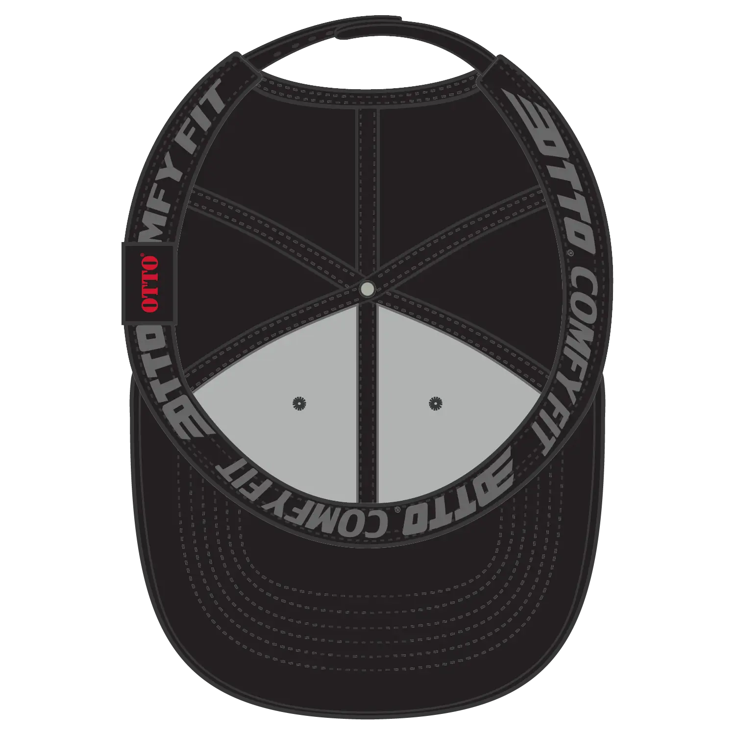 OTTO 83-1299 ’OTTO Comfy Fit’ 6 Panel Low Profile Mesh Back Trucker Cap - Black - Black / 6 1/2’’ - 7 5/8’’