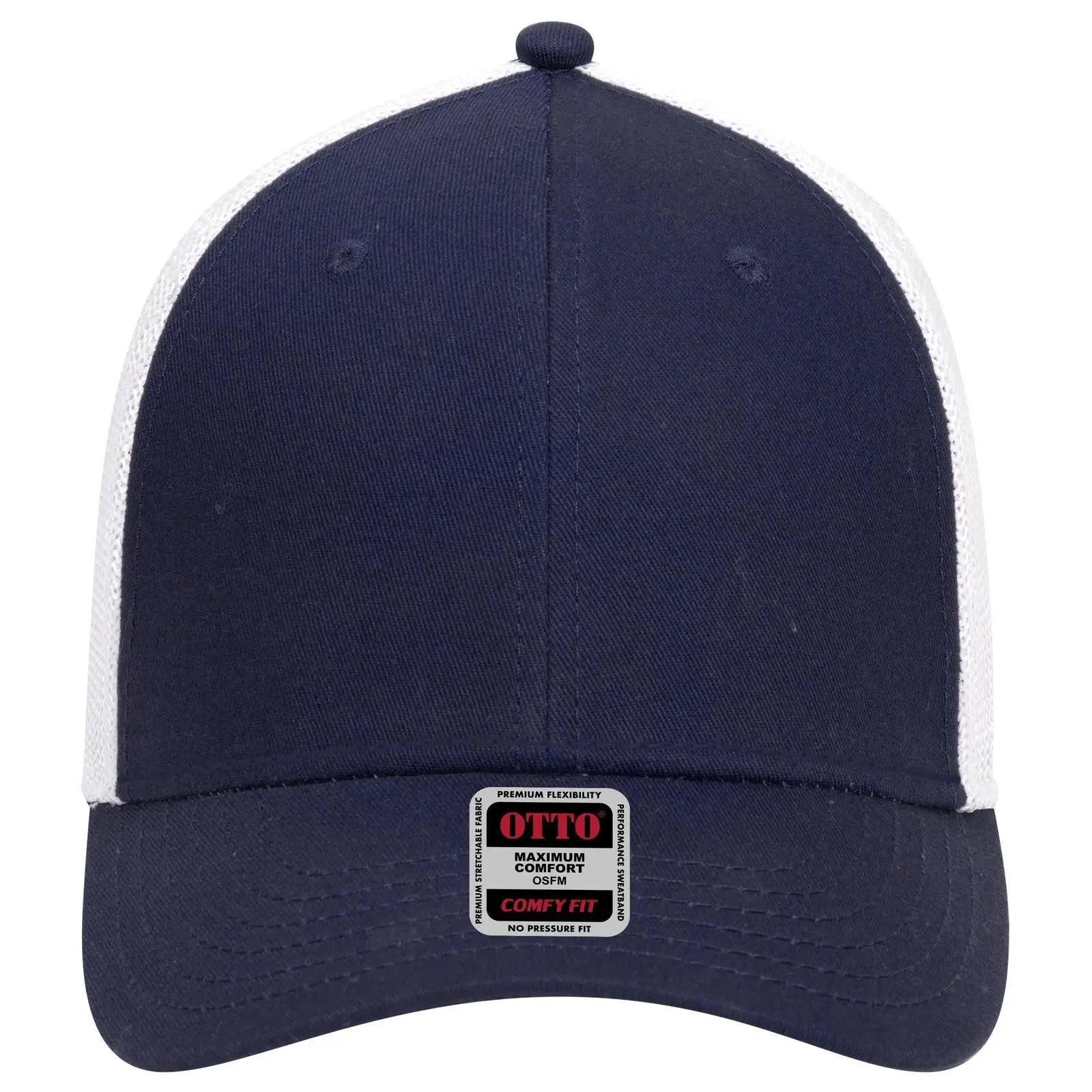 OTTO 83-1299 ’OTTO Comfy Fit’ 6 Panel Low Profile Mesh Back Trucker Cap - Nvy/Nvy/Wht - Nvy/Nvy/Wht / 6 1/2’’ - 7 5/8’’
