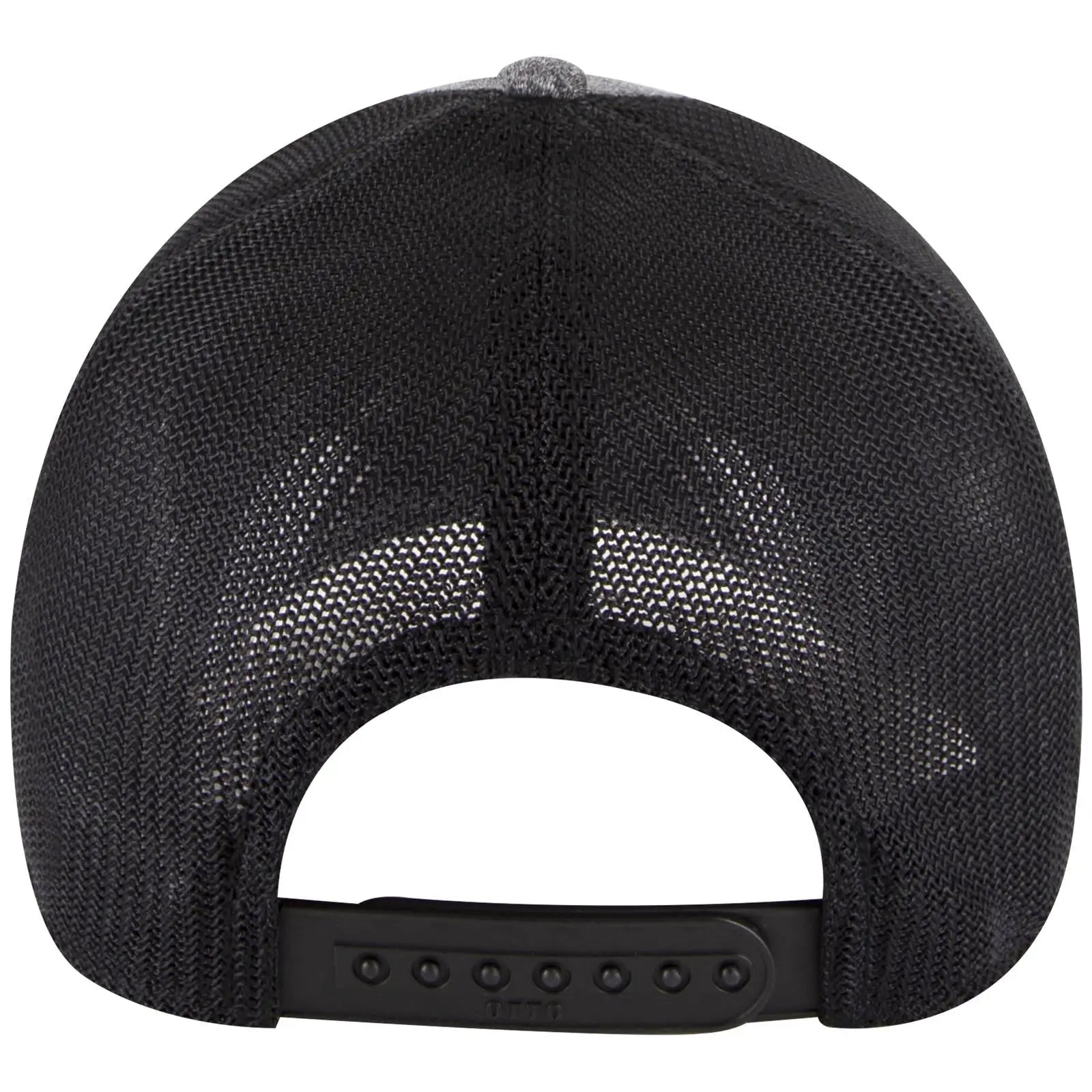 OTTO 83-1299 ’OTTO Comfy Fit’ 6 Panel Low Profile Mesh Back Trucker Cap - Hth.Blk/Hth.Blk/Blk - Hth.Blk/Hth.Blk/Blk / 6