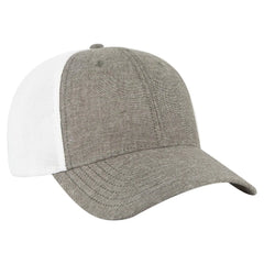 OTTO 83-1299 ’OTTO Comfy Fit’ 6 Panel Low Profile Mesh Back Trucker Cap - ChGry/Wht - ChGry/Wht / 6 1/2’’ - 7 5/8’’