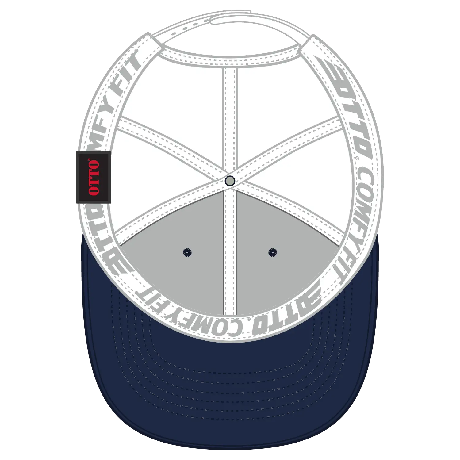 OTTO 83-1299 ’OTTO Comfy Fit’ 6 Panel Low Profile Mesh Back Trucker Cap - Nvy/Nvy/Wht - Nvy/Nvy/Wht / 6 1/2’’ - 7 5/8’’