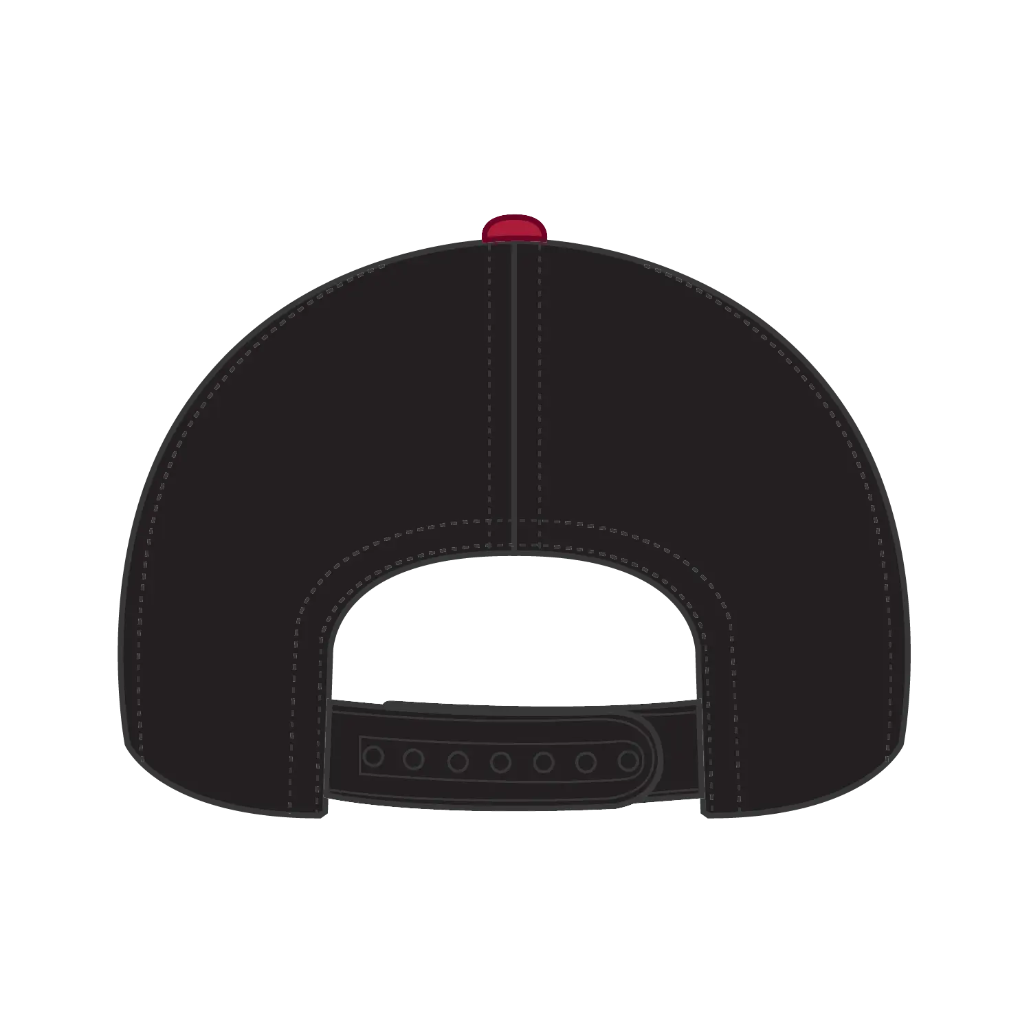 OTTO 83-1299 ’OTTO Comfy Fit’ 6 Panel Low Profile Mesh Back Trucker Cap - Red/Red/Blk - Red/Red/Blk / 6 1/2’’ - 7 5/8’’