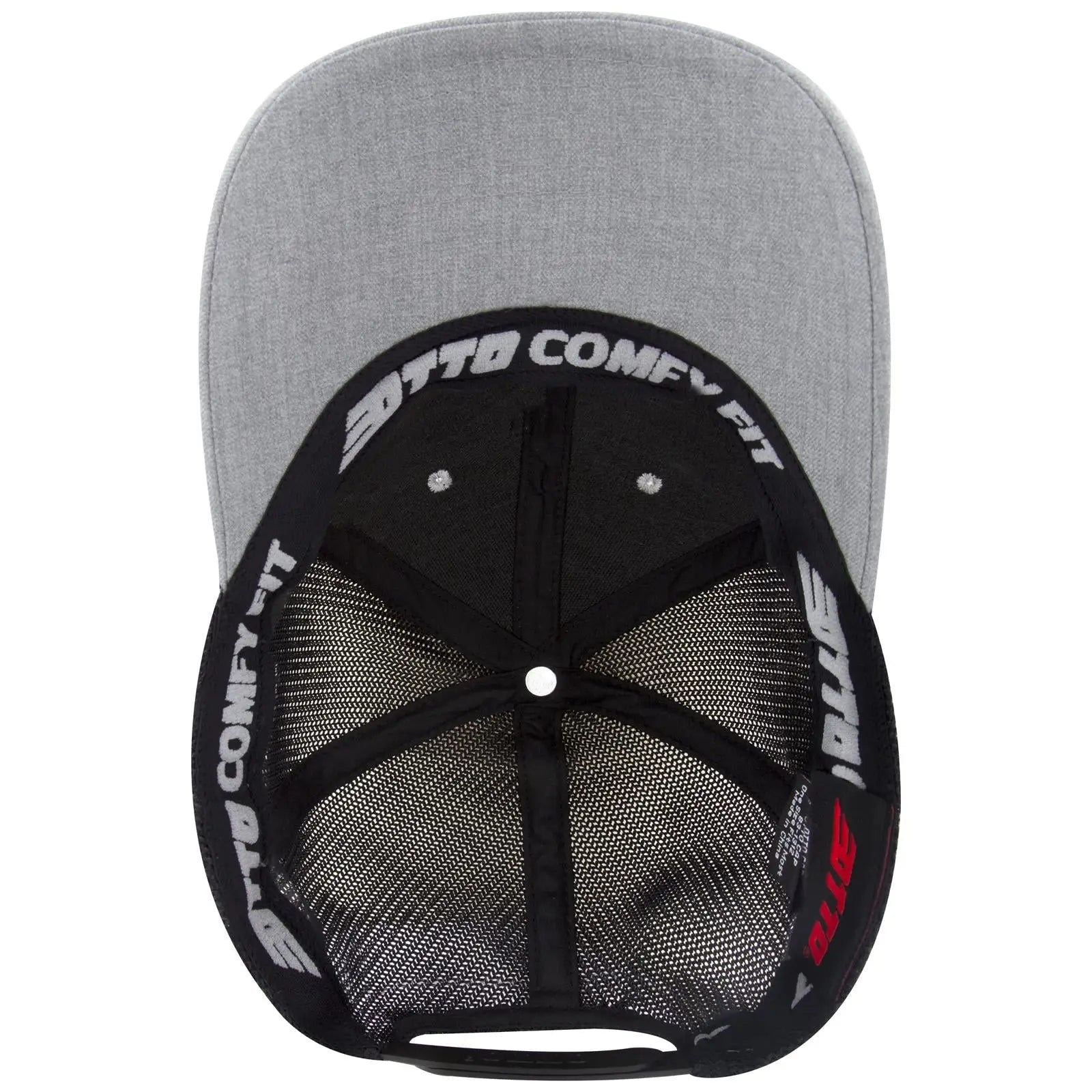 OTTO 83-1299 ’OTTO Comfy Fit’ 6 Panel Low Profile Mesh Back Trucker Cap - H. Gry/H. Gry/Blk - H. Gry/H. Gry/Blk / 6