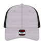 OTTO 83-1299 ’OTTO Comfy Fit’ 6 Panel Low Profile Mesh Back Trucker Cap - H. Gry/H. Gry/Blk - H. Gry/H. Gry/Blk / 6