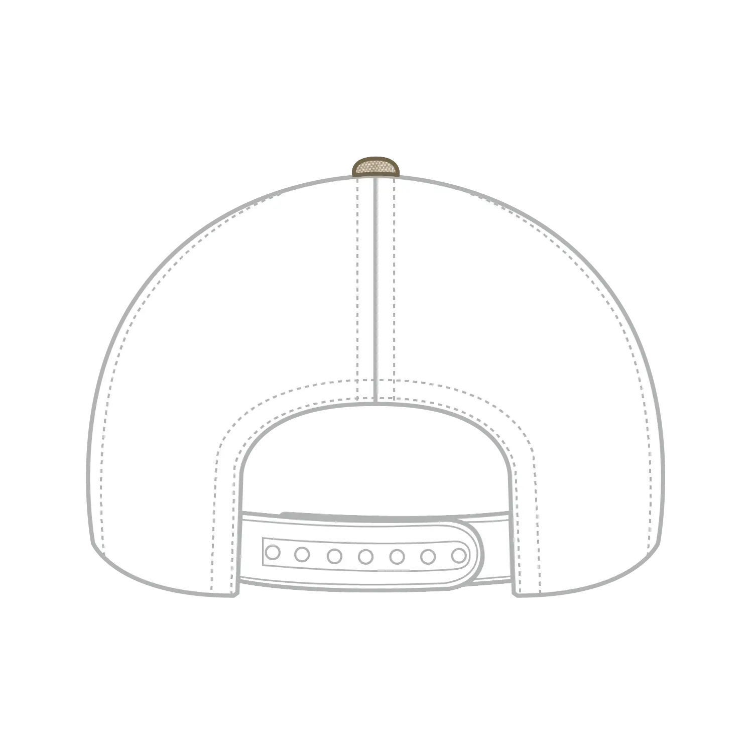 OTTO 83-1299 ’OTTO Comfy Fit’ 6 Panel Low Profile Mesh Back Trucker Cap - Khk/Wht - Khk/Wht / 6 1/2’’ - 7 5/8’’