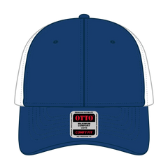 OTTO 83-1299 ’OTTO Comfy Fit’ 6 Panel Low Profile Mesh Back Trucker Cap - Ryl/Ryl/Wht - Ryl/Ryl/Wht / 6 1/2’’ - 7 5/8’’
