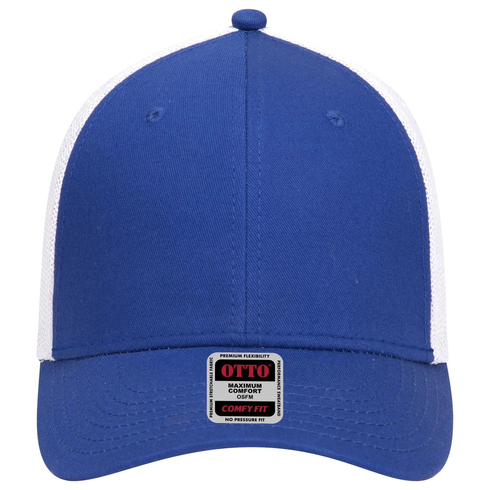 OTTO 83-1299 ’OTTO Comfy Fit’ 6 Panel Low Profile Mesh Back Trucker Cap - Ryl/Ryl/Wht - Ryl/Ryl/Wht / 6 1/2’’ - 7 5/8’’