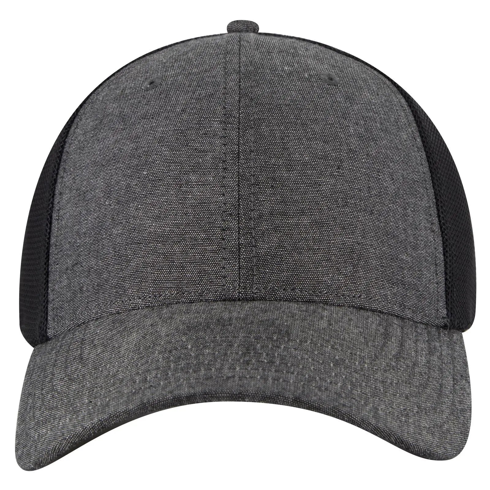 OTTO 83-1299 ’OTTO Comfy Fit’ 6 Panel Low Profile Mesh Back Trucker Cap - Black - Black / 6 1/2’’ - 7 5/8’’