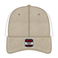 OTTO 83-1299 ’OTTO Comfy Fit’ 6 Panel Low Profile Mesh Back Trucker Cap - Khk/Wht - Khk/Wht / 6 1/2’’ - 7 5/8’’